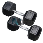 Ironbull Hexagonal Dumbbell Rubber 2.5kg - 25kg + Rack Dumbell Hexa Fitness