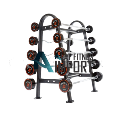 Ironbull Fixed Barbell Set Rubber Barbel Straight & Curl