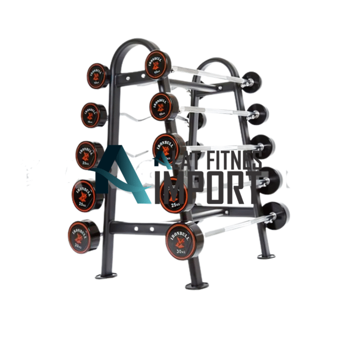 Ironbull Fixed Barbell Set Rubber Barbel Straight & Curl - Image 1