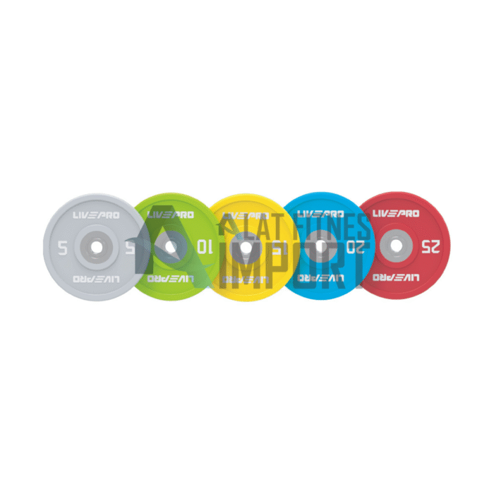 Livepro Urethane Competition Colored Bumper Plate 5-25kg LP8335 - Image 1