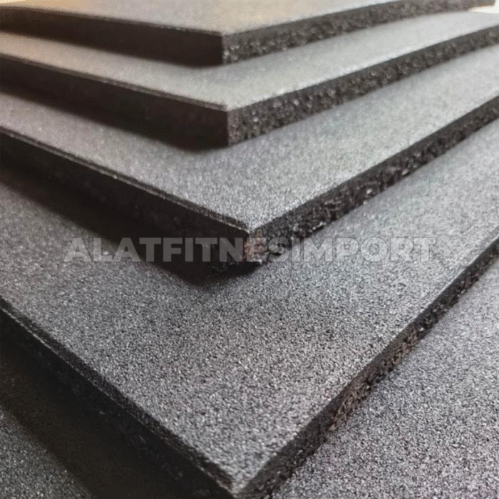 Rubber Floor | Flooring 50X50 Cm Tebal 20mm Hitam Polos - Image 2