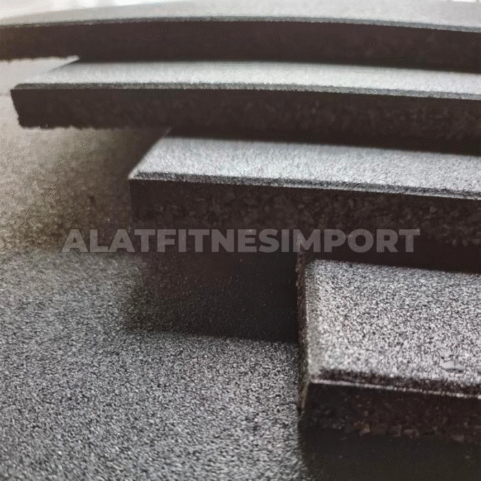 Rubber Floor | Flooring 50X50 Cm Tebal 20mm Hitam Polos - Image 3