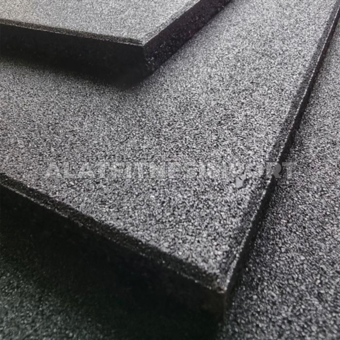 Rubber Floor | Flooring 50X50 Cm Tebal 20mm Hitam Polos - Image 4