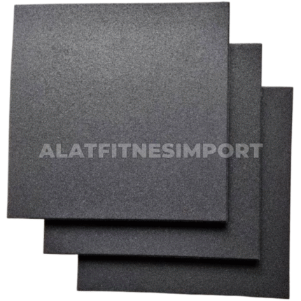 Rubber Floor | Flooring 50X50 Cm Tebal 20mm Hitam Polos