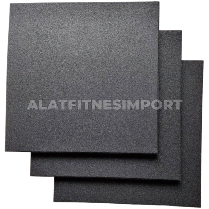 Rubber Floor | Flooring 50X50 Cm Tebal 20mm Hitam Polos - Image 1