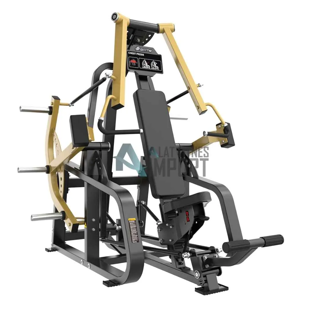 pl01-1 Alat fitness BRTW Chest Press PL01 dengan sistem plate loaded untuk latihan dada