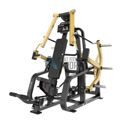 Alat fitness BRTW Chest Press PL01 dengan sistem plate loaded untuk latihan dada